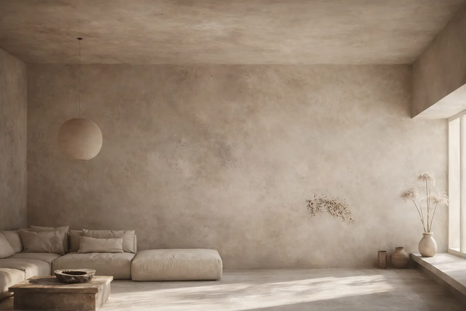 Hand-troweled Venetian plaster wall in a New York residence finished by Artisan Plaster